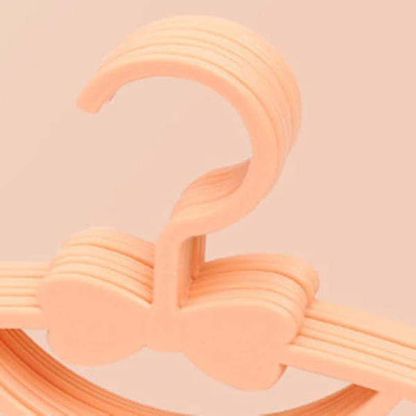 10 STK Babybøjler Til Garderobe, Multifunktionel Plast Tykke Opbevaringsbøjler Til Børn Rosetknude Tørrebøjler Til Småbørn (Orange)