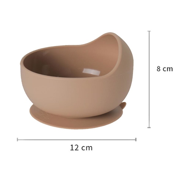 Silikon sugkopp baby skål | Inåtböjda väggar förhindrar tappning | Lätt att skopa | Fäster stadigt | Tvådelad set style2
