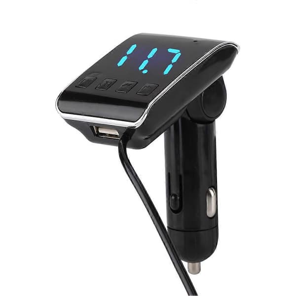 Q10 Bil MP3 Dekodning FM Bluetooth Mobiltelefon Oplader til iPhone/Android/iPad Black