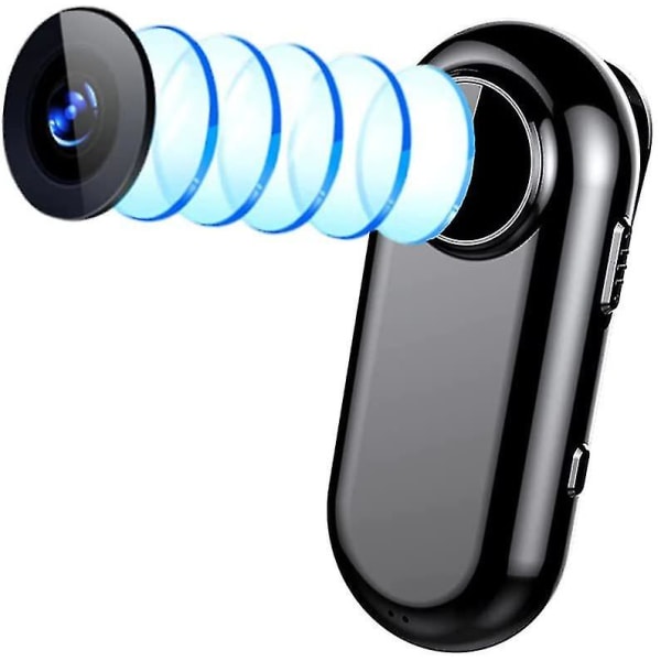 Mini dold spionkamera Full Hd 1080p, Bärbara små säkerhetsövervakningskameror med slinginspelning Minikamera, för hem, bil, mötesbarnbarnkamera