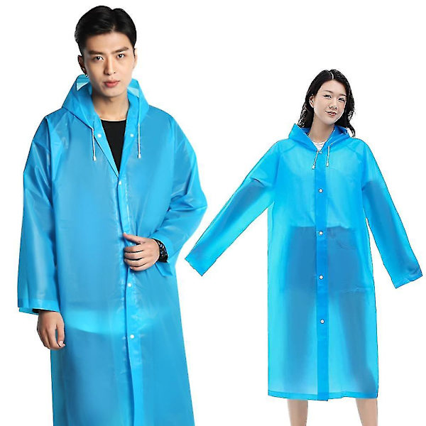 Eva Regnrock Vattentät Regn Poncho Återanvändbar Unisex Män Kvinnor Lång Genomskinlig Regnkläder
