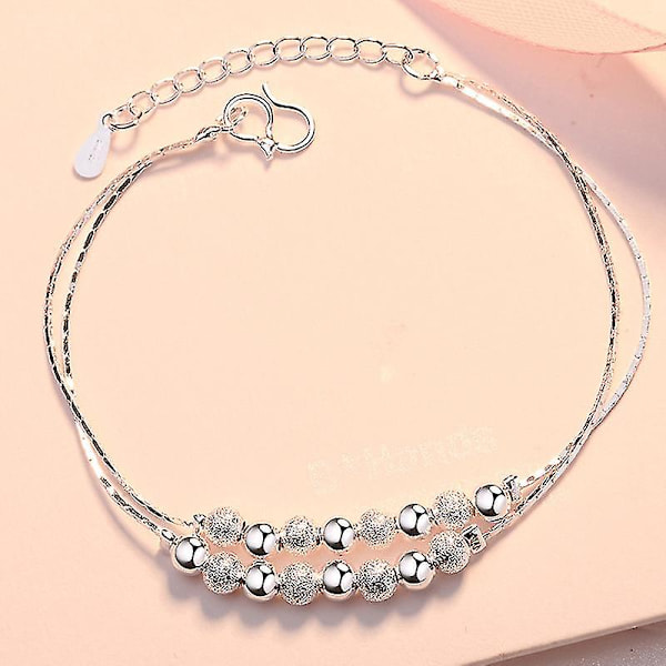 Silver Plating Armband Justerbar Storlek Charm Mode Alla Hjärtans Dag Smycken Present Till Kvinnor H