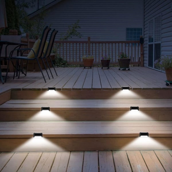 Solar Trinnlys LED Dekk: 5 stk Vanntette Værbestandige Trappelys For Utendørs Hage Terrasse Stolpe Rekkverk Hage Bakgård Inngangsdør Gangvei Innkjørsel