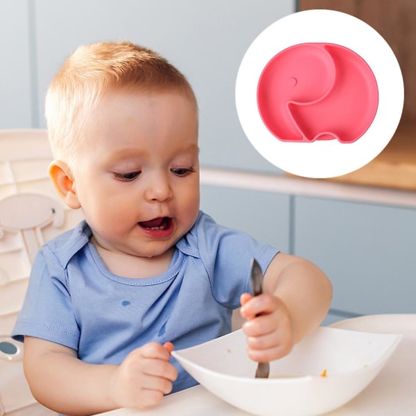 Baby & Toddler Silikonplatta Babyrätter - Diskmaskinssäker - Baby Led Weaning Tillbehör Redskap Pink