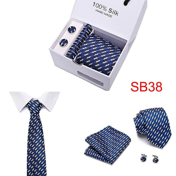 Herr slips slips presentförpackning 5 delar kostym grupp slips affärs formell bröllop slips B38