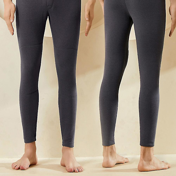 Vadderade tjocka höstbyxor herrarnas varma byxor vintertröja linjebyxor foderbyxor XL 170-82 Dark Grey