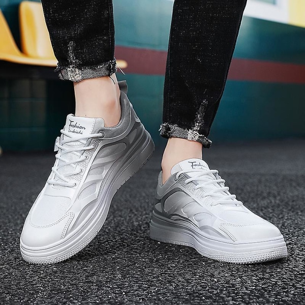 Herr Casual Skor Halkskydd Andas Platta Skor Frq623 Gray EU 44