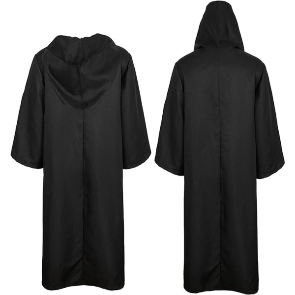 Service Voksen Halloween Kostume Hængende Karneval Kostume Tunika Hættetrøjer Frakke Cosplay Kappe black 2XL