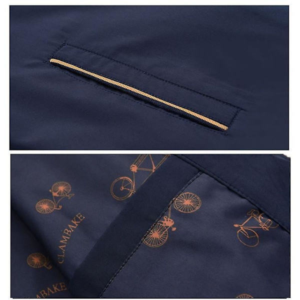 Herre Casual Softshell Letvægts Flight Bomber Slim Fit Jakke navy blue XL