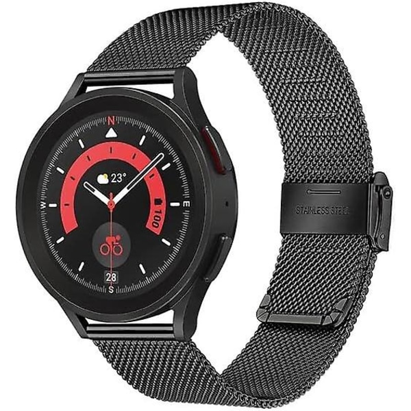 14 mm Nior kompatibel med Galaxy Watch 4 Classic 42 mm 46 mm rem, mesh i rostfritt stål Quick Release metall watch för Samsung Galaxy Watch4