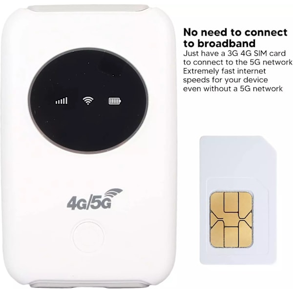 4G LTE WiFi Modem, WiFi Hotspot Mobil WiFi 5G Ulåst Router med SIM
