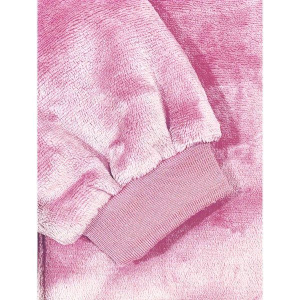 Casual loungewear-morgenkåbe i store størrelser, tyk Sherpa fleece varm ekstra lang oversized bærbar tæppe til damer med lommer (længde: 150 cm) Pink