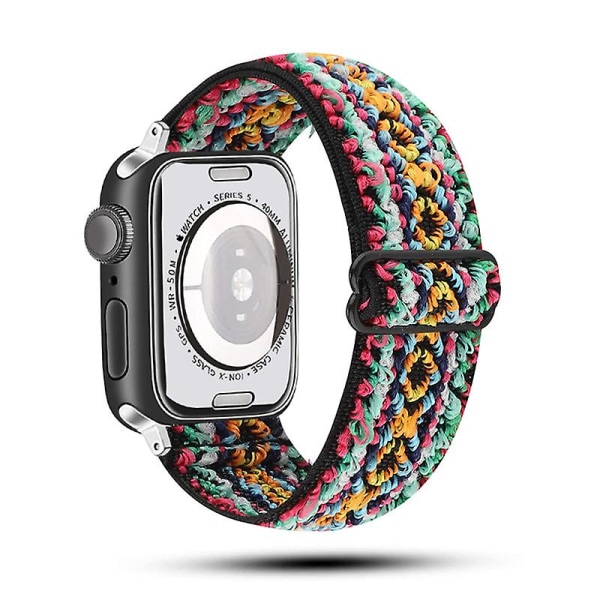 Stretchigt watch kompatibelt för Apple Watch Band 45 mm 44 mm 42 mm Bekvämt justerbart sportband för Iwatch Series 7 6 5 4 Se 3 2 1 Kvinnor Män AA008 42mm 44mm 45mm