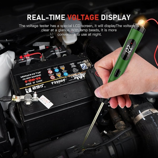 Bil Elektrisk Krets Tester Sond 5v-30v Digital Display Krets Test Penna Bil Krets Tester Lampa Spänning Test Penna