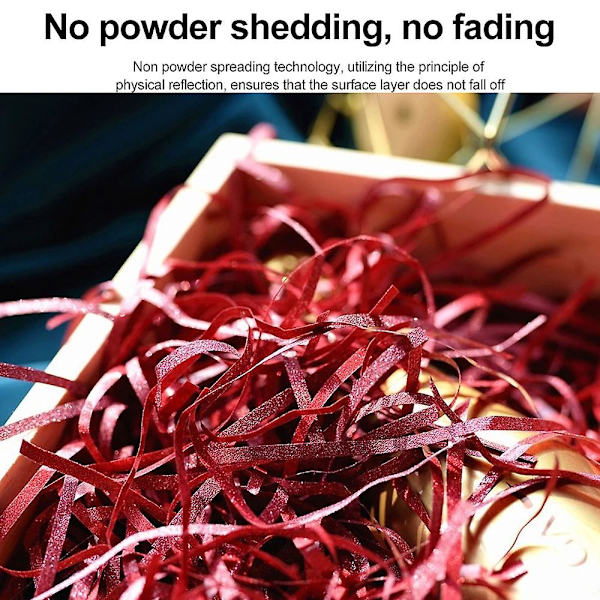 Glitter Raffia Pappersstrimlor & Strängar Strimlad Konfetter För Diy Presentinslagning & Korgfyllning red