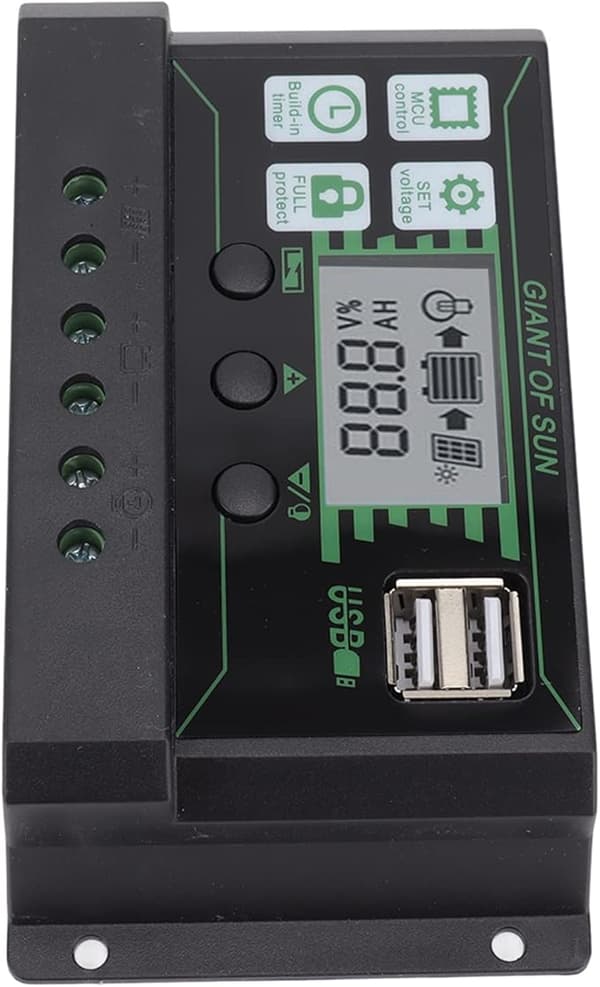 Solar Charge Controller Intelligent PWM Industriladdare 5V USB för Energikontroll (100A)