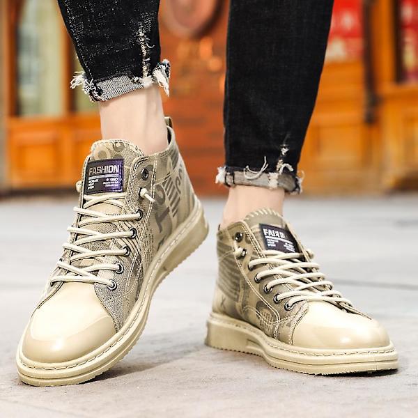 Herre Casual Sko Komfortable Flade Moderne Skridsikre Udendørssko 1Gbh087 Khaki EU 36