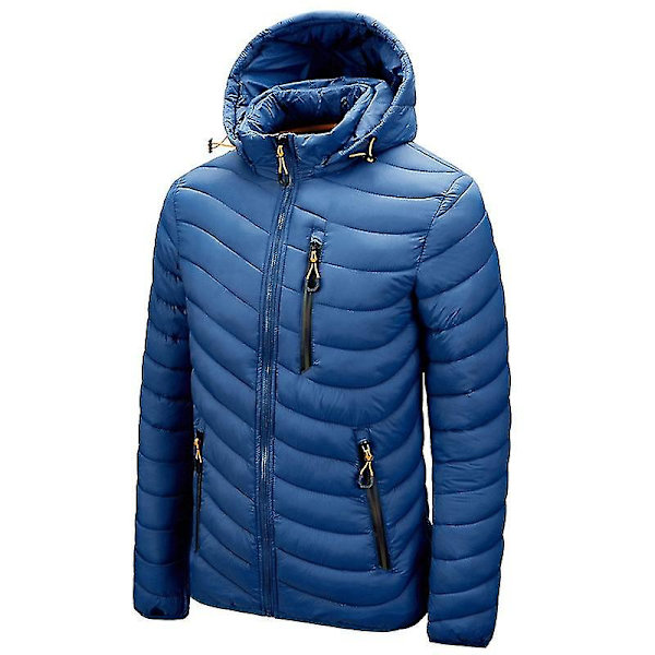 Vinterjacka Plus Size Med Huva, Vattentät Jacka För Män Kvinnor 4XL Dark Blue