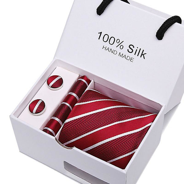 Herr slips slips presentförpackning 5 delar kostym grupp slips affärs formell bröllop slips B46