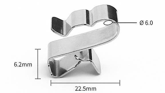 50 stk. 2x4mm Solcelle PV Kabelclips i Rustfrit Stål til Systemmontering