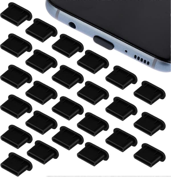 25 kpl Type-C pölysuojasarja, silikoninen USB C pölysuojatulppa latausportti