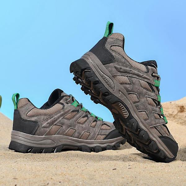 Herre Dame Vandresko Lav Top Sneakers Til Udendørs Trailløb Trekking Vandring 3D2388 Brown EU 40