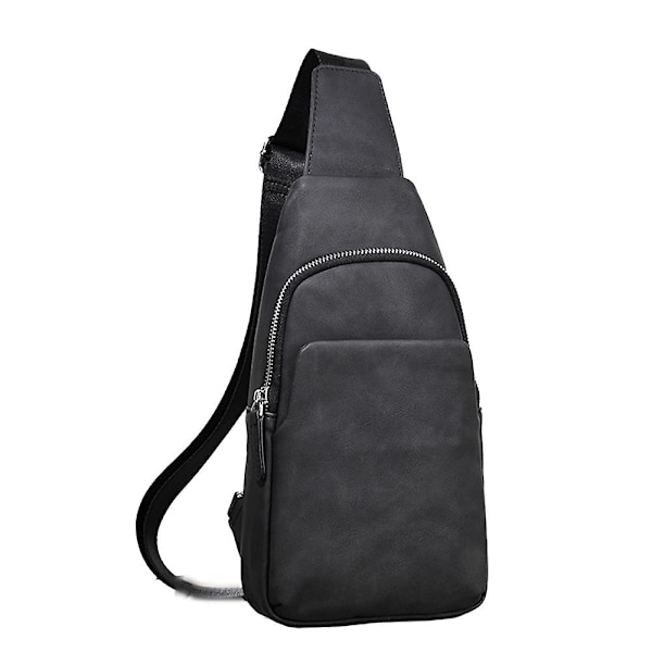 Herr Slung Bröstväska - Mode Casual Axel Bröstväska - PU Läder Herrväska black