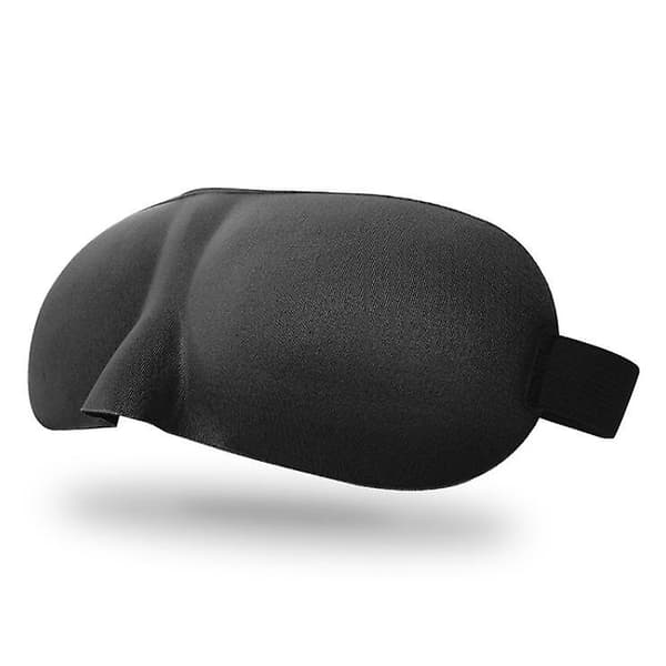 Sovmask för Män Kvinnor, 3D Konturformad Sovmask (1 st) Black