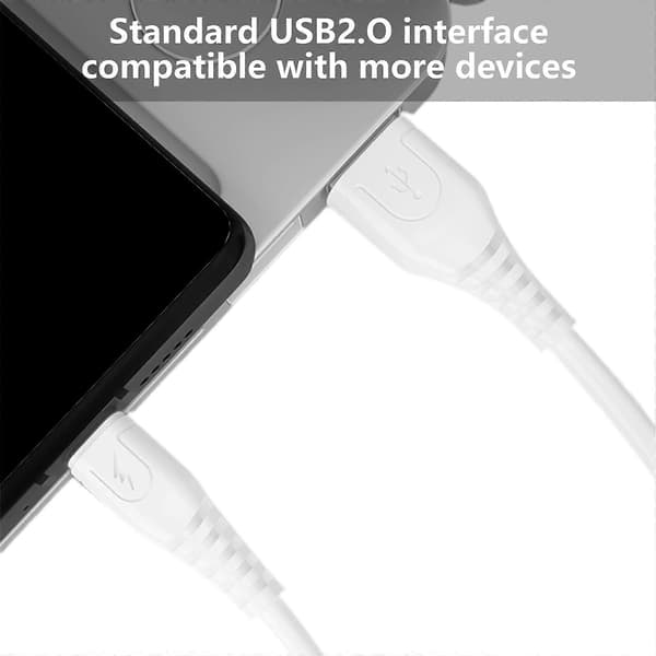 Hurtigladekabel Fleksibel USB-kabel USB C til USB A Ladekabel Datakabel Høyhastighetsoverføring Mobiltilbehør Micro USB