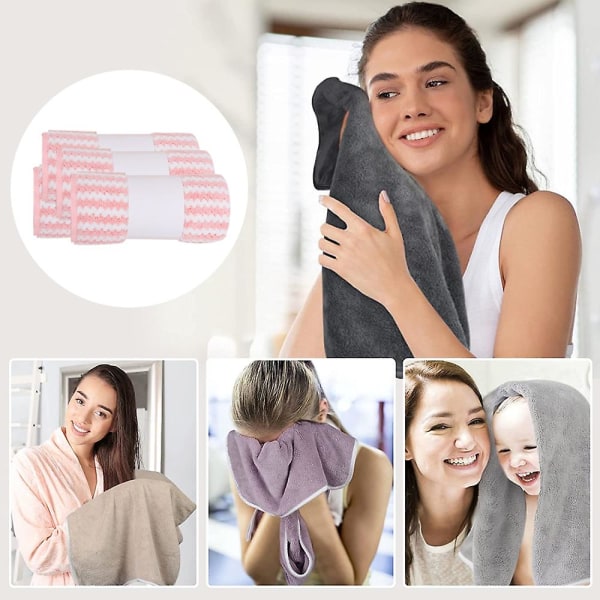 4 st korallfleece handdukar i hög densitet, mjuka och absorberande färgade handdukar för vuxna, ansiktsrengöring och hushållsbruk pink