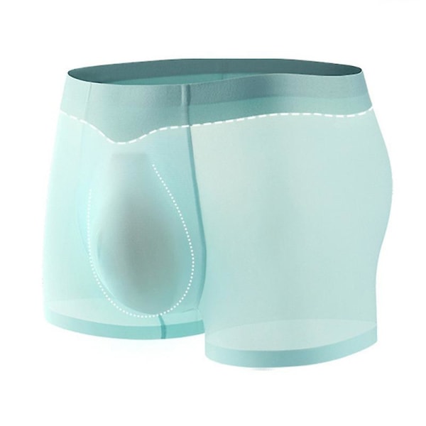 Herre Usynlige Underbukser Is Silke Boxer Briefs Sexede Gennemsigtige Trusser green 3XL