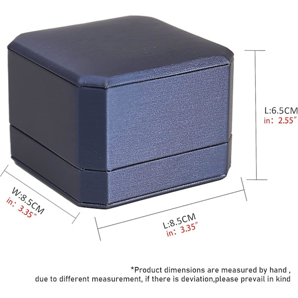 Ringbox för bröllopsceremoni Läder smyckeskrin Förlovning Bröllopskort Box, Smyckesorganisatör Box Förlovningsringhållare Smyckesgåvoask Smycke S