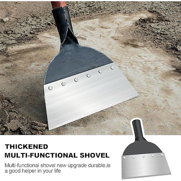 Multifunktionell rengöringsspade, multifunktionell utomhus trädgård rengöringsspade, multifunktionell trädgårdsrengöring spade