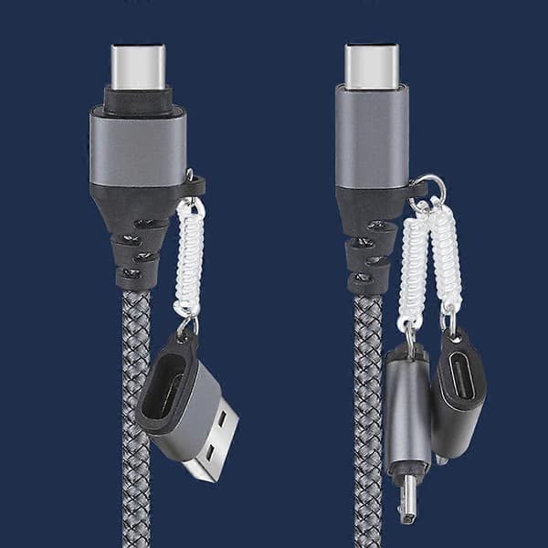 Multi USB-kabel USB C til USB C-kabel Nylon Ladekabel USB C til Type C