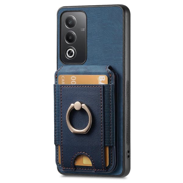Retro Ställ Kortfodral För OPPO Find X5 Pro Blue