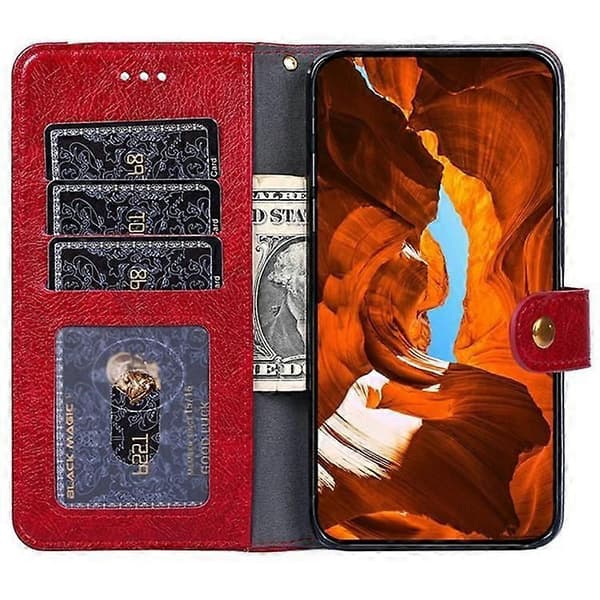 Lynlåstaske Læder Etui Til Samsung Galaxy A56 5G Red