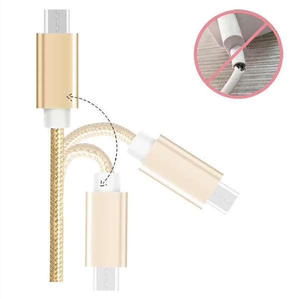 3-i-1 Micro USB Splitterkabel, USB A Hane till 3 Micro USB Hane Laddningskabel
