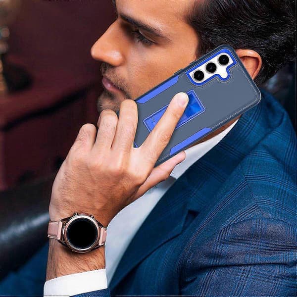 Galaxy S24 Plus 5G Skal med Ställ, 3-i-1 Robust Fullkroppsskydd med S24 Plus