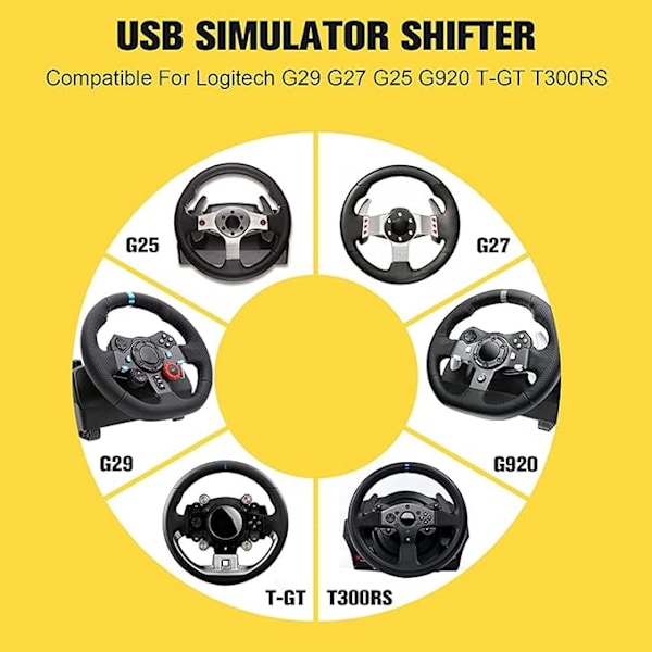 USB Simulator Shifter, Sim Racing Games H Gear Shifter