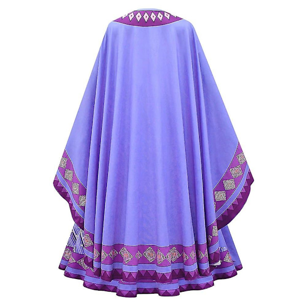Violetti tyttöjen Halloween-mekkoasu, lasten prinsessamekko ja viitta Cosplay-asu set 1 100