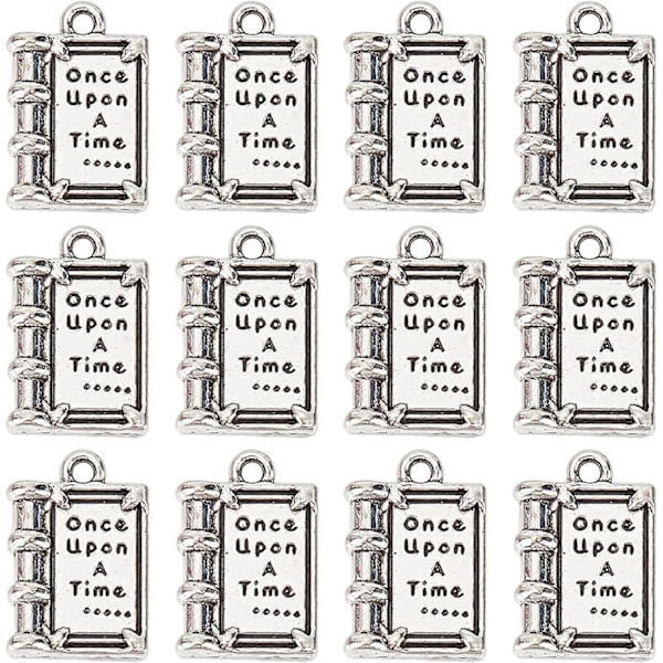 1 Æske 80 stk. Bog Charms Inspirerende Besked Charms Dimissions Charms Bog Charm Bulk Skole Bogformede Charms til Smykkefremstilling Charms DIY Øreringe