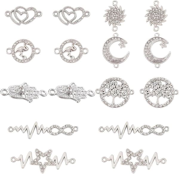 32 st Rhinestone Kopplingar Charm Hängsmycken