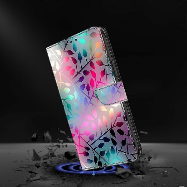 Fodral för Samsung Galaxy A16 5g 4g Magnetlås 3d Mönster Läderplånbok Telefonskydd - Sovande Uggla Maple Leaf
