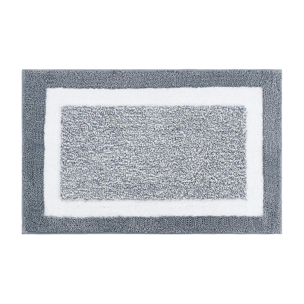 Luksus Badeværelsesmåtte, Ekstra Bløde og Absorberende Mikrofiber Bademåtter, Skridsikker Plysset Bademåtte, Maskinvask Tør, Bademåtter Til Badeværelse Fl grey 45x65cm