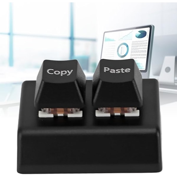 Programmerbart Tastenhed, 2 Taster Kopier Indsæt Enhånds Programmerbart Mekanisk Tastatur USB