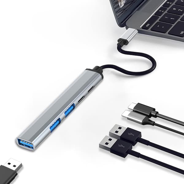 5-i-1 Multifunktionell USB C Hub Typ-C Adapter Konverter Typ-C Till PD USB C