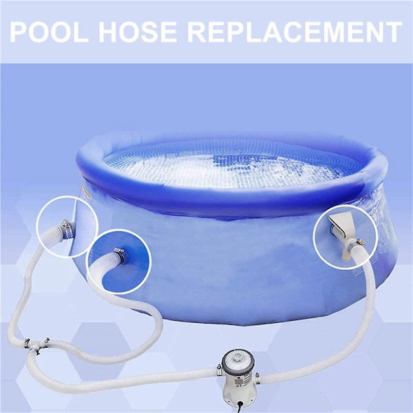 Udskiftningsslange til swimmingpool Swimmingpool pumpe udskiftningsslange Filtreringspumpe slange (14*36*10cm)