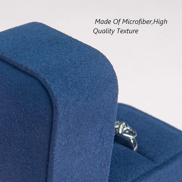 Ring Box, Single Jewelry Ring Box, All Wrapped With Microfiber Leather For Proposal,wedding Ceremony,ring Box For Men(blue)