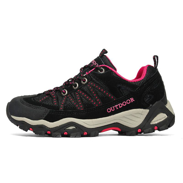 Damvandringsskor Lågskor Sneakers För Utomhusspårning Trekking Promenader 3D6136 BlackRed EU 39