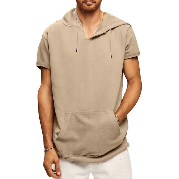 Atletiske hættetrøjer til mænd, trænings sweatshirt Khaki XL